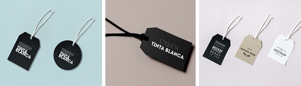 etiqueta tinta blanca