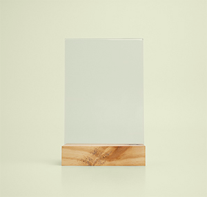 display a5 acrilico base madera