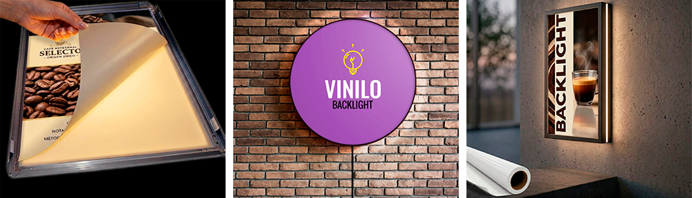 Vinilo backlight impreso